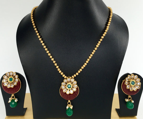 Chandbali pendent set