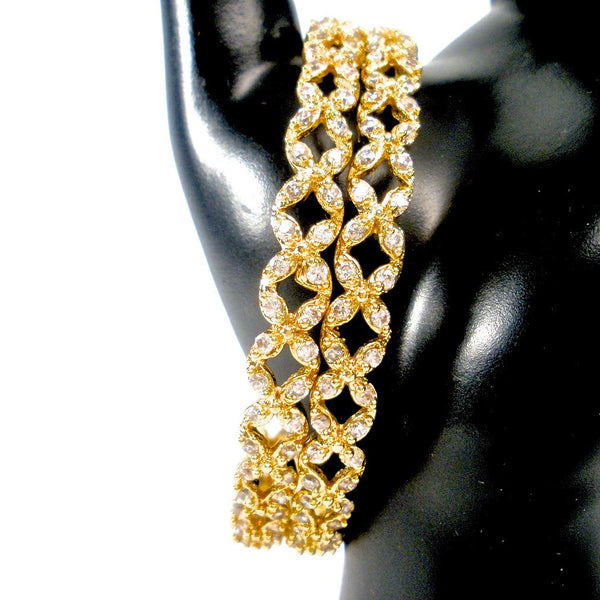 american diamond stone bangles