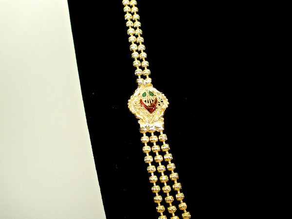 simple haram set with golden beads