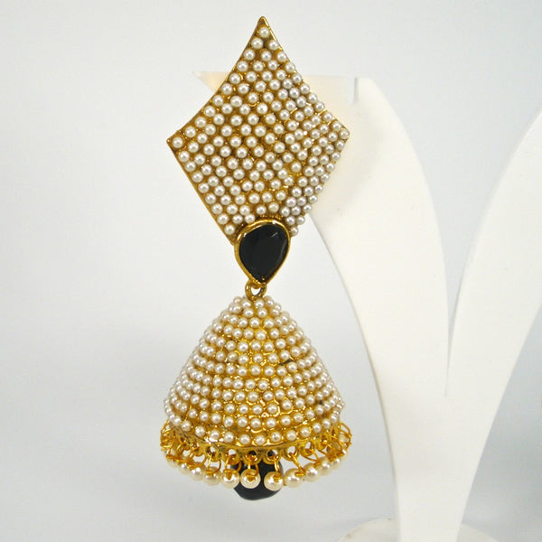 unique moti studded jhumkas