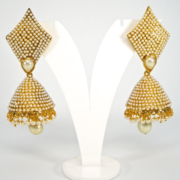 unique moti studded jhumkas