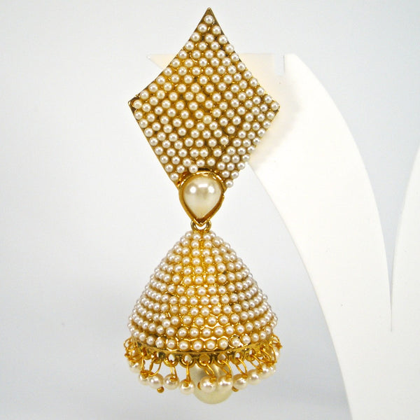 unique moti studded jhumkas