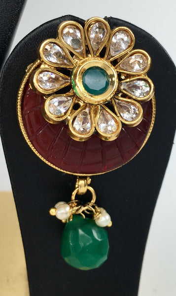 Chandbali pendent set