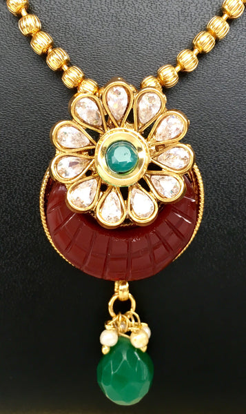 Chandbali pendent set