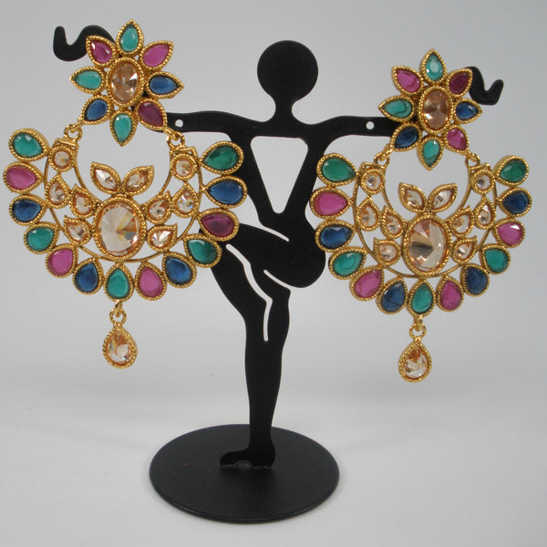 Bollywood style chandbali earrings