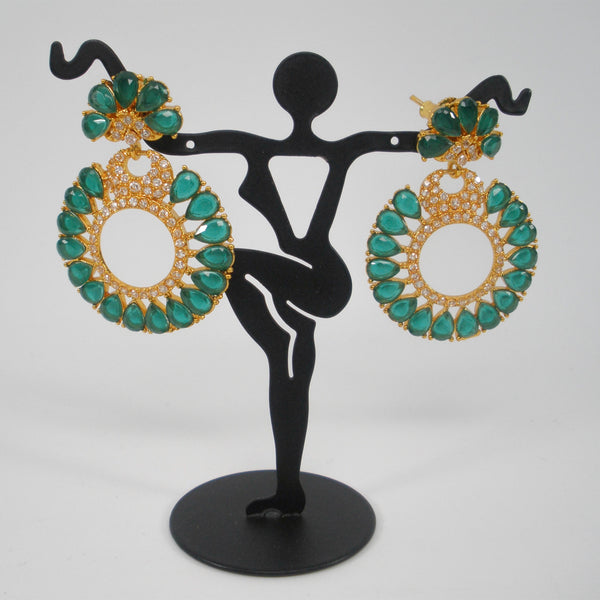 chandbali stone earrings earrings
