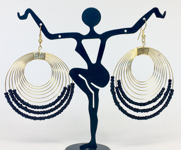 bead hoop earrings