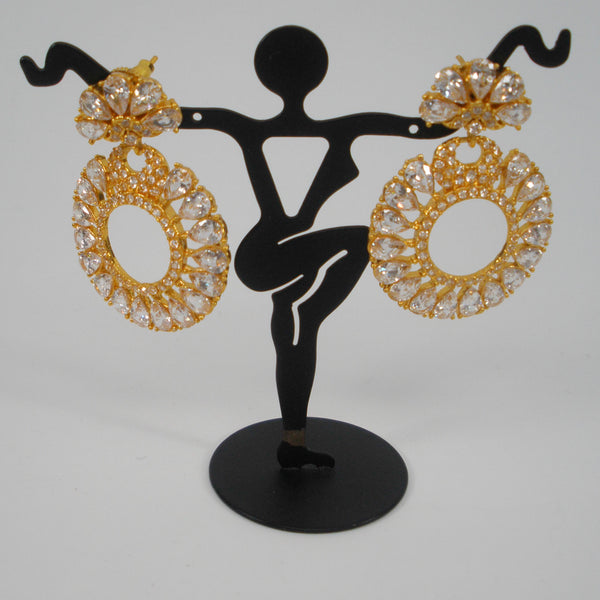 chandbali stone earrings earrings